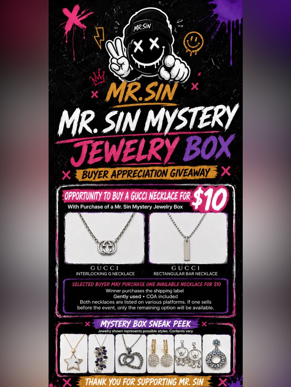 Mr. Sin Mystery Jewelry Box and Buyer Givvy!